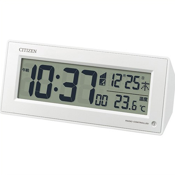 シチズン CITIZEN 置き時計 デジタル パルデジットピュアR153 (8RZ153-003） 特価20%OFF 【当社倉庫在庫限り】