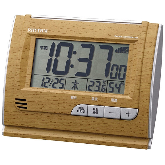 置き時計｜リズム時計 RHYTHM 目覚まし時計 デジタル 温湿度 フィット 