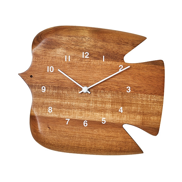 掛け時計｜インターフォルム 掛け時計 スイープ 鳥 シンプル 木製