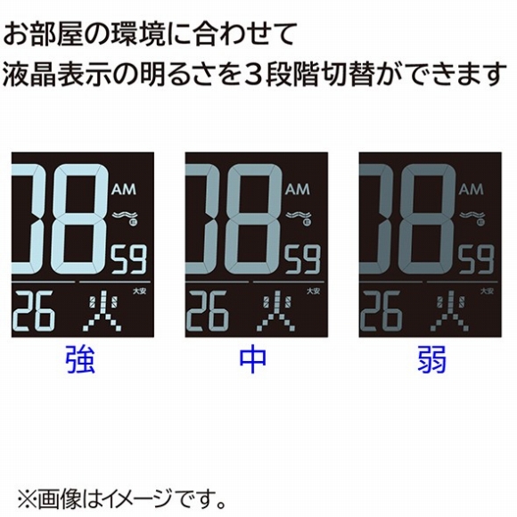 セイコー(SEIKO)  置き時計 デジタル 電波時計 掛置兼用 カレンダー 温度計 湿度計 コンセント式 DL216W