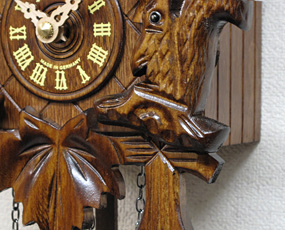 森の時計、木製からくり鳩時計　６２２ＱＭ