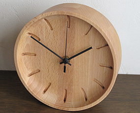 掛け時計｜ハンドメイド寄せ木時計 小型掛け時計５０丸 (PM-0100000 
