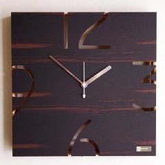 木製立体時計「パズル」ＹＫ０９−１０４黒檀