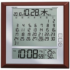 SEIKO(セイコー)置・掛け両用 デジタル・カレンダー 温湿度つき　電波時計(SKSQ421B)