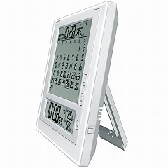 SEIKO(セイコー)置・掛け両用 デジタル・カレンダー 温湿度つき　電波時計(SKSQ422W)