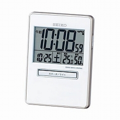 SEIKO(セイコー)置・掛け両用 デジタル・目ざまし時計 温湿度表示つき　電波時計(SKSQ699W)