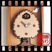 動物木製額時計・日本ブランド 振り子時計　(YG-AGC-0)