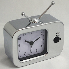 直輸入フランスデザイン、キュートな置き時計「アナログテレビ」　(EC-REV2181)