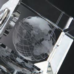 ガラス時計「３Ｄアース」　(NSGW1000-11055)