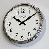 直輸入特価・英国ロジャーラッセル製掛け時計RETRO/CHROME　(RLC-SM-RETRO)