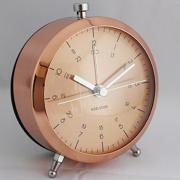 KARLSSON（カールソン）目覚し時計 オランダデザイン ボタン (PT-KA5599)