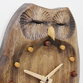 森の樹「フクロウの掛け時計」　(KO-FUKU)