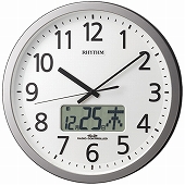 掛け時計｜リズム時計 RHYTHM 掛け時計 アナログ 温湿度計 プログラム