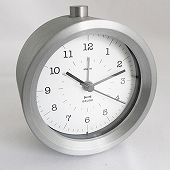 置き時計 目覚し時計 アナログ スイープムーブメント アラーム付 メタル 目覚し時計クロック　(ID-BCA006)