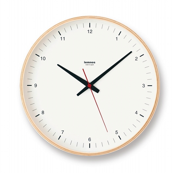 レムノス 時計｜Lemnos レムノス 掛け時計 アナログ プライウッド スイープムーブメント （T1-017） なら掛け時計専門販売サイト