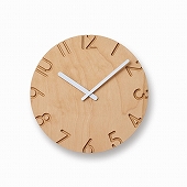 Lemnos レムノス 掛け時計 木製 アナログ 「カーヴド ウッドパーチ」 (NTL16-05)