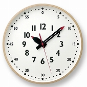 Lemnos レムノス 掛け時計 アナログ ステップムーブメント 「ふんぷんくろっく　Ｌ」 （YD14-08L）