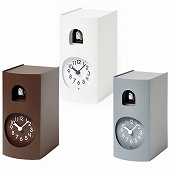 Lemnos レムノス 掛け時計 アナログ カッコー時計 鳩時計 掛置兼用  「ブックゥ」 (GF17-04)