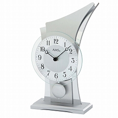 AMS 置き時計 振り子時計 置時計 シルバー ドイツ製 AMS1138 30%OFF 納期3〜4週間　(YM-AMS1138)