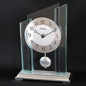 AMS ドイツ製 置き時計 1168 アナログ ガラス 振り子 【期間限定35％OFF！】 国内在庫 即納 (AMS1168J)