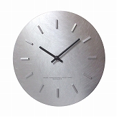 掛け時計 丸形 クール　モダン　シュールなアルミ時計 ステップムーブメント 日本製　(FO-V0008)