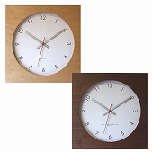掛け時計 四角 電波時計 メープル/ウォールナットの時計 29cm角 日本製　(FO-V0020)