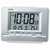 セイコー(SEIKO) ピクシス 目覚まし時計 置き時計 電波時計 NR535W デジタル カレンダー 温度計 おしゃれ