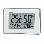 セイコー(SEIKO) 掛け時計 壁掛け 置き時計 電波時計 SQ437S デジタル カレンダー 温度計 湿度計 おしゃれ