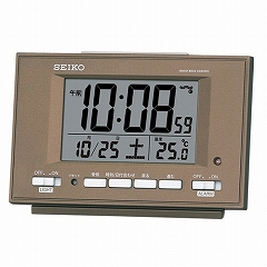 セイコー(SEIKO) 置き時計 目覚まし時計 電波時計 SQ778B デジタル 常時点灯 カレンダー 温度計 おしゃれ