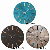 掛け時計 メタル 鋳物 日本製 インダストリアル アースカラー colorfultimes　(MF-COLOR)