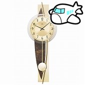 AMS 掛け時計 振り子時計 アナログ ゴールド ドイツ製 AMS7453 30%OFF 納期1ヶ月程度　(YM-AMS7453)