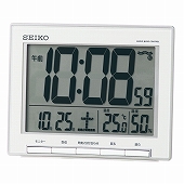 セイコー(SEIKO) 目覚まし時計 電波時計 簡単デジタル スヌーズ ライト カレンダー機能 温度 湿度 アラームモニター SQ786S