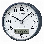 セイコー(SEIKO) 目覚まし時計 電波時計 スヌーズ ライト カレンダー機能 温度 ステップ KR333N