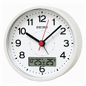 セイコー(SEIKO) 目覚まし時計 電波時計 スヌーズ ライト カレンダー機能 温度 ステップ KR333W