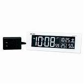 セイコー(SEIKO) 目覚まし時計 電波時計 アラームモニター スヌーズ カレンダー機能 交流電源 温度 湿度 DL305W