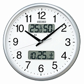 セイコー(SEIKO) 掛け時計 電波時計 スイープ おやすみ秒針 カレンダー機能 温度 湿度 KX235S
