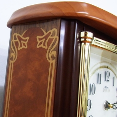 セイコー (SEIKO) EMBLEM からくり時計 電波時計 木枠 回転飾り スイープ HW595B