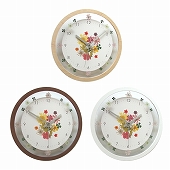 掛け時計 スイープ 花 フラワー ボタニカルクロック 日本製　(FO-V0059)