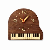 掛け時計 天然木 ピアノの時計 木製 日本製 音楽室 ピアノ教室 「ピアノ」　(PK-PK-2)