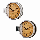 掛け時計 両面時計 スイープ ダブルフェイス 木製 トード　(IF-CL3275)
