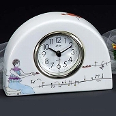 九谷焼 陶器 置時計 日本製 ギフト 九谷焼 置き時計 70S-6　(SMT-70S-6)