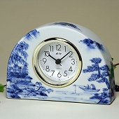 日本製 九谷焼 陶器 ギフト 置時計 九谷焼置き時計 70S-8　(SMT-70S-8)