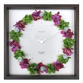 掛け時計 花の時計 結婚式 ギフト ハイドランジア ミックス CWC52876　(SW-CWC52876)