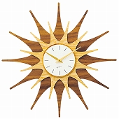 掛け時計 大型 木製 ジョージ ネルソン のような 北欧 デザイン ミラベル レトロ おしゃれ スイープ　(IF-CL3851)