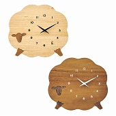 掛け時計 天然木 ヒツジ 木製時計 おしゃれ 北欧 スイープ ホルッコ 子供部屋 プレゼント 羊　(IF-CL3856)