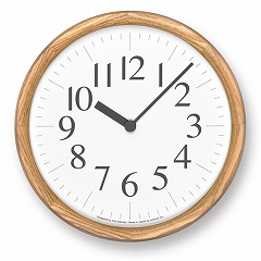Lemnos レムノス 掛け時計 26cm 木製 掛時計 日本製 「クロックB」　(TL-YK21-16)