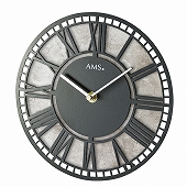 AMS ドイツ製 置き時計 22cm 1233 ストーン調 アナログ ローマ数字 30%OFF 国内在庫 即納　(YM-AMS1233J)