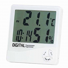 エンペックス EMPEX 置き時計 デジタル 湿度計 温度計 カレンダー 掛置兼用　(EP-TD-8140)