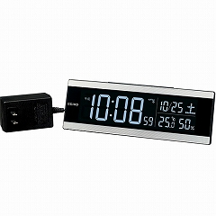 セイコー(SEIKO) 目覚まし時計 電波時計 デジタル コンセント式 カレンダー 温湿度計 C3シリーズ DL306S