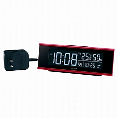 セイコー(SEIKO) 目覚まし時計 電波時計 デジタル コンセント式 カレンダー 温湿度計 DL307R
